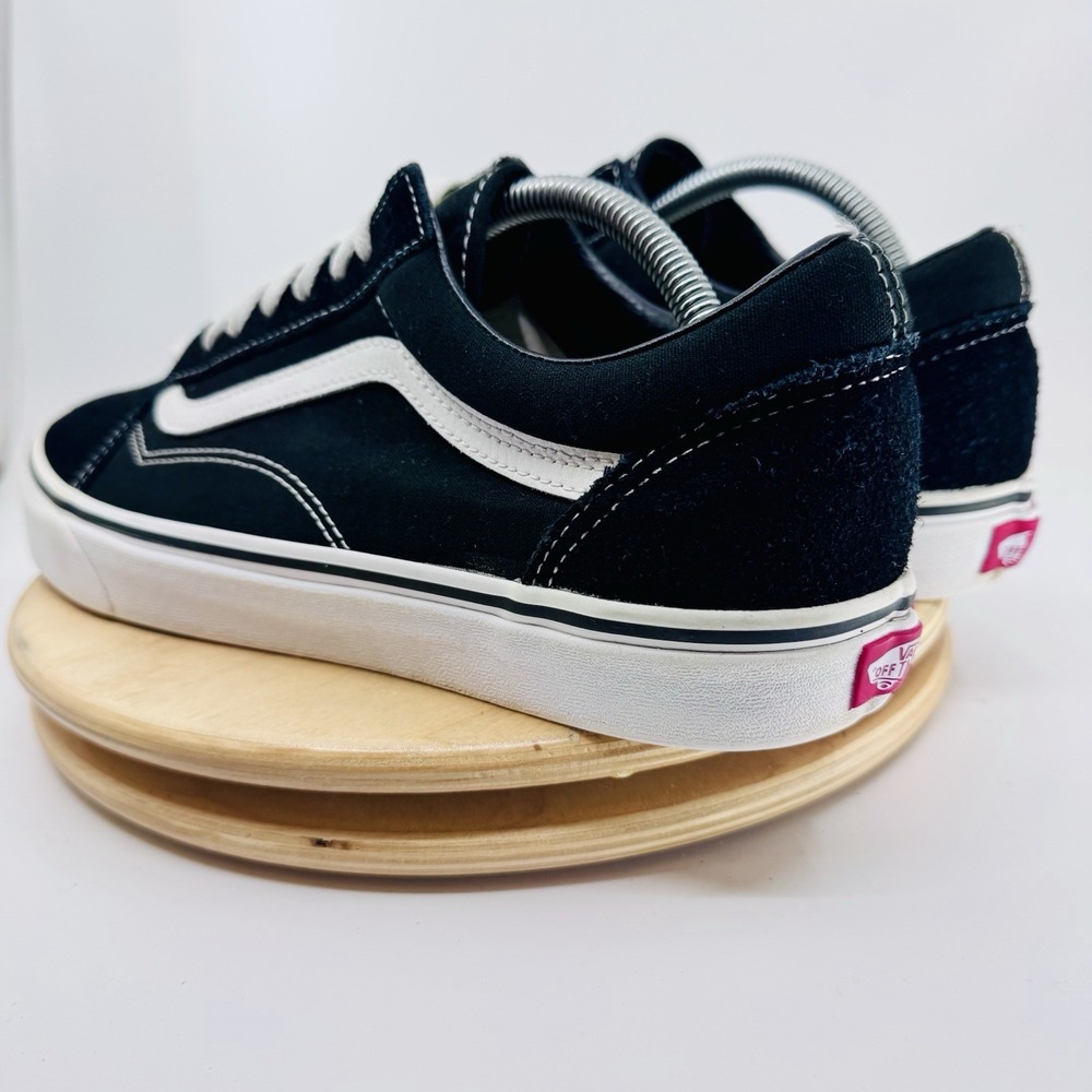 Vans Old Skool Sneakers Shoes Mens 11 black Canvas Suede Lace Up Skate - Picture 6 of 8